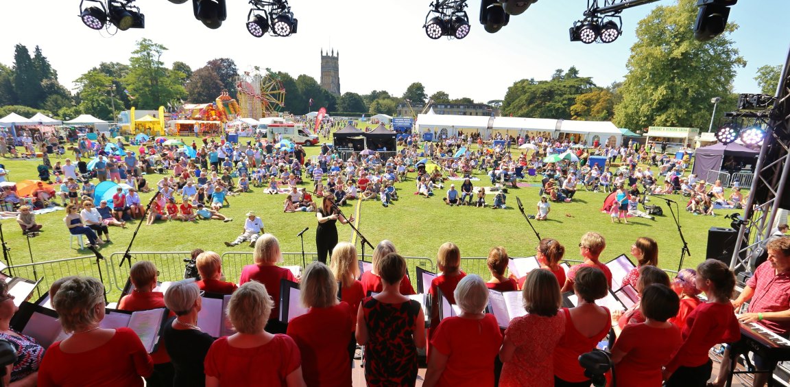 Cirencester Singers Phoenix Festival from stage
